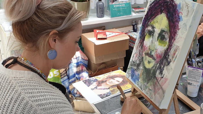 Portret Schilderen deelnemer